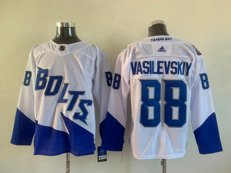 Men's Tampa Bay Lightning Andrei Vasilevskiy #88 White Jersey